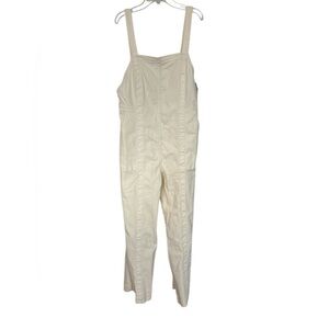 New Chelsea & Violet Women's Ivory Denim Overalls - Size Medium